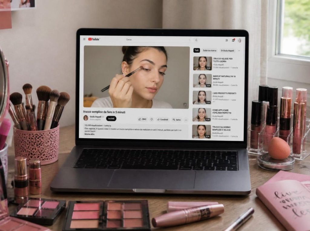 tutorial di trucco su Youtube