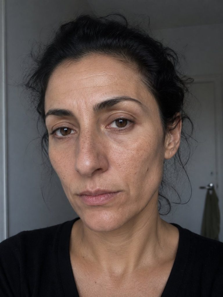 donna con tipo di pelle secca